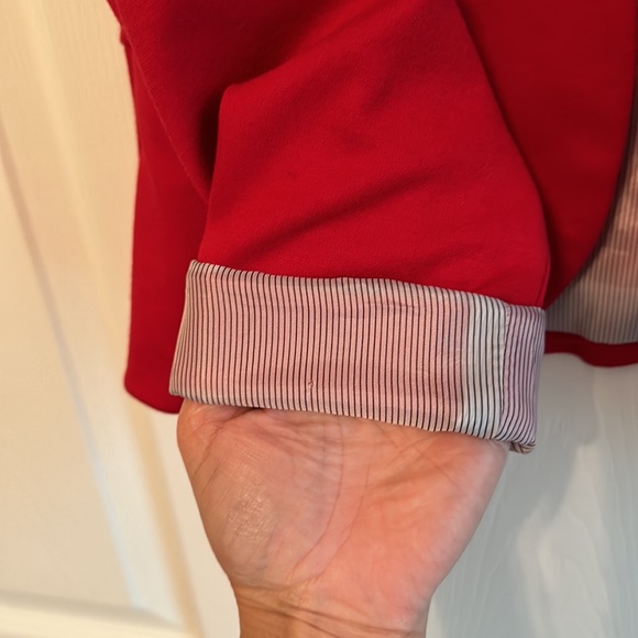 Red knit lined blazer - Picture 3 of 5